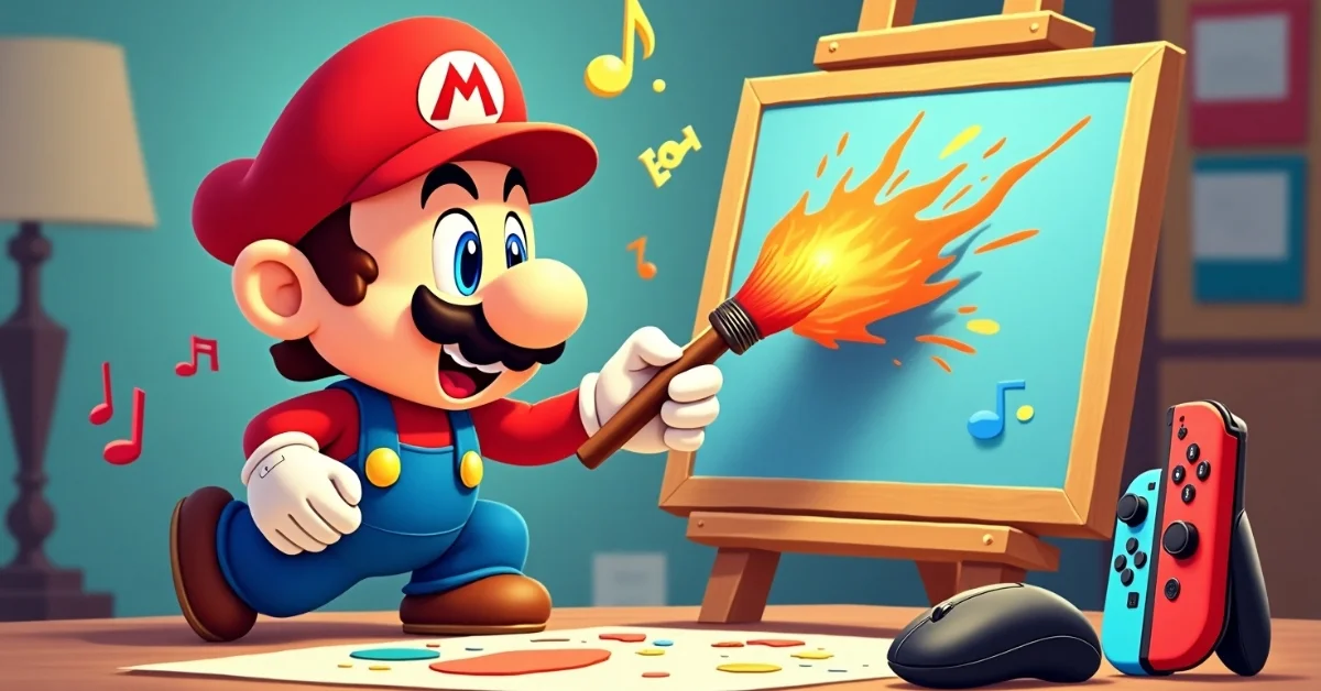 Image of Mario Paint returns on Nintendo Switch Online.