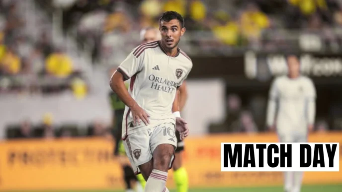 Image of Orlando City player during Pumas clash in Leagues Cup.