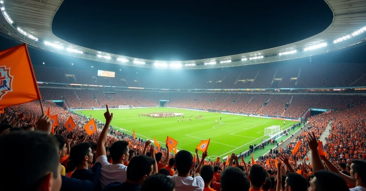 Image of Full stadium for Tigres vs Dynamo match.