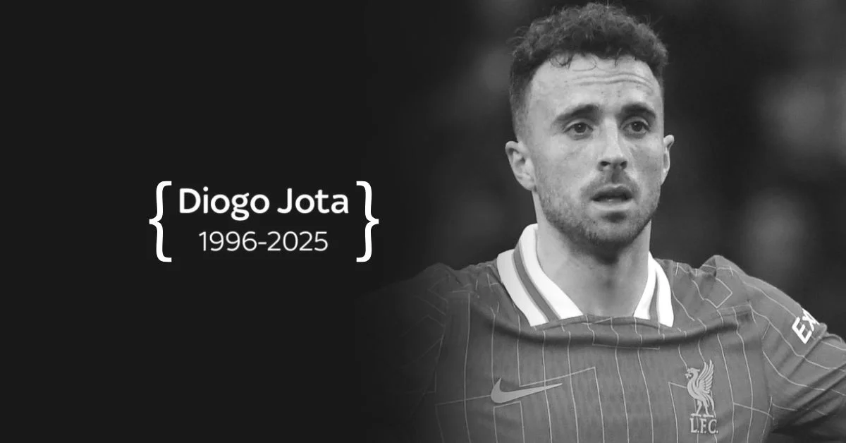 Tribute image of Diogo Jota with years 1996–2025.
