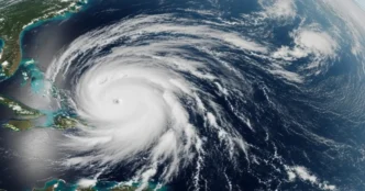 Hurricane Gil spinning over the eastern Pacific Ocean