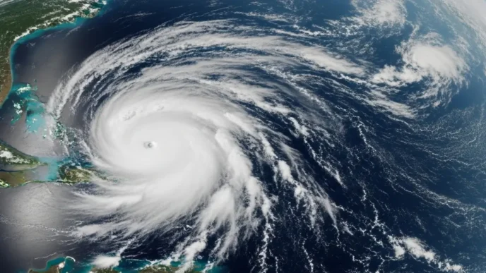 Hurricane Gil spinning over the eastern Pacific Ocean