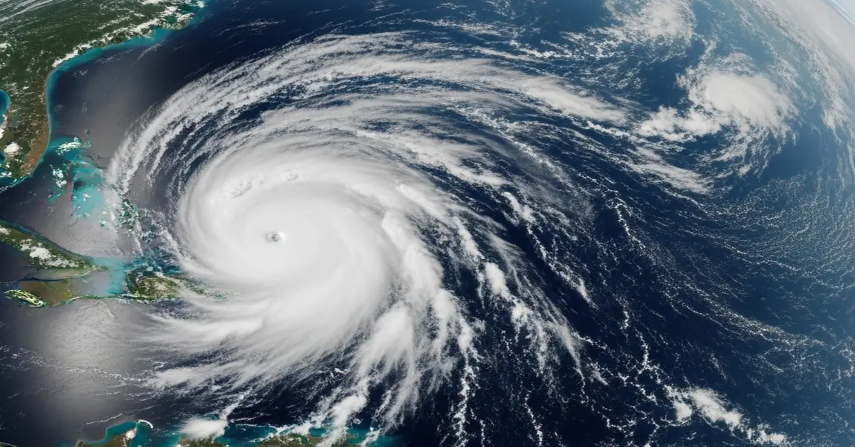 Hurricane Gil spinning over the eastern Pacific Ocean