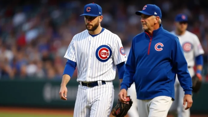Image of Michael Soroka exits Cubs debut with shoulder discomfort.