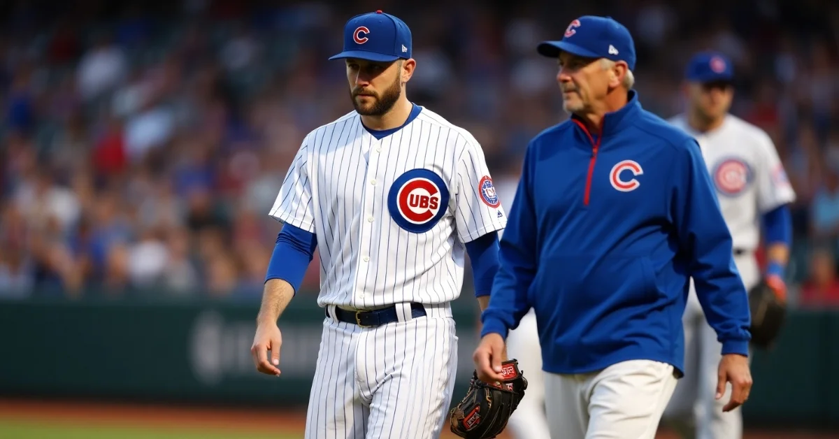 Image of Michael Soroka exits Cubs debut with shoulder discomfort.